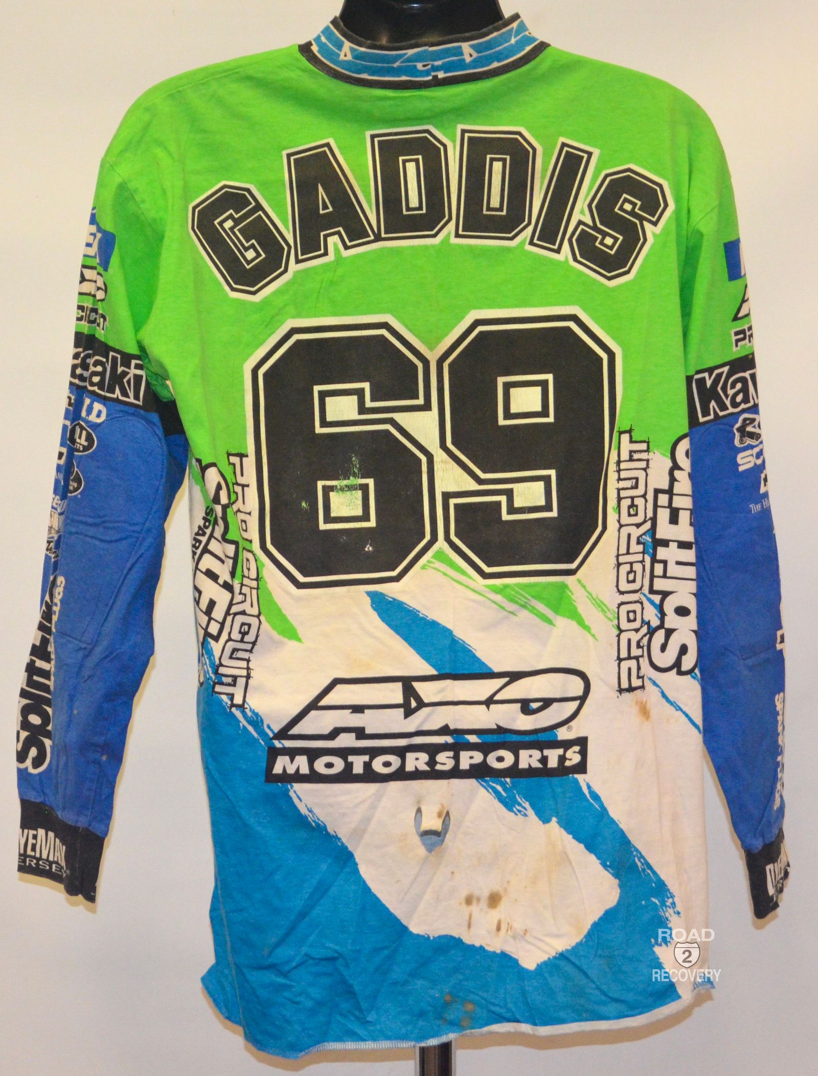 Jimmy Gaddis 1988 Race Worn Autographed O'Neal Suzuki Jersey