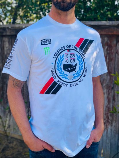 LIMITED EDITION LEGENDS OF THE ROAD SHIRT- WHITE