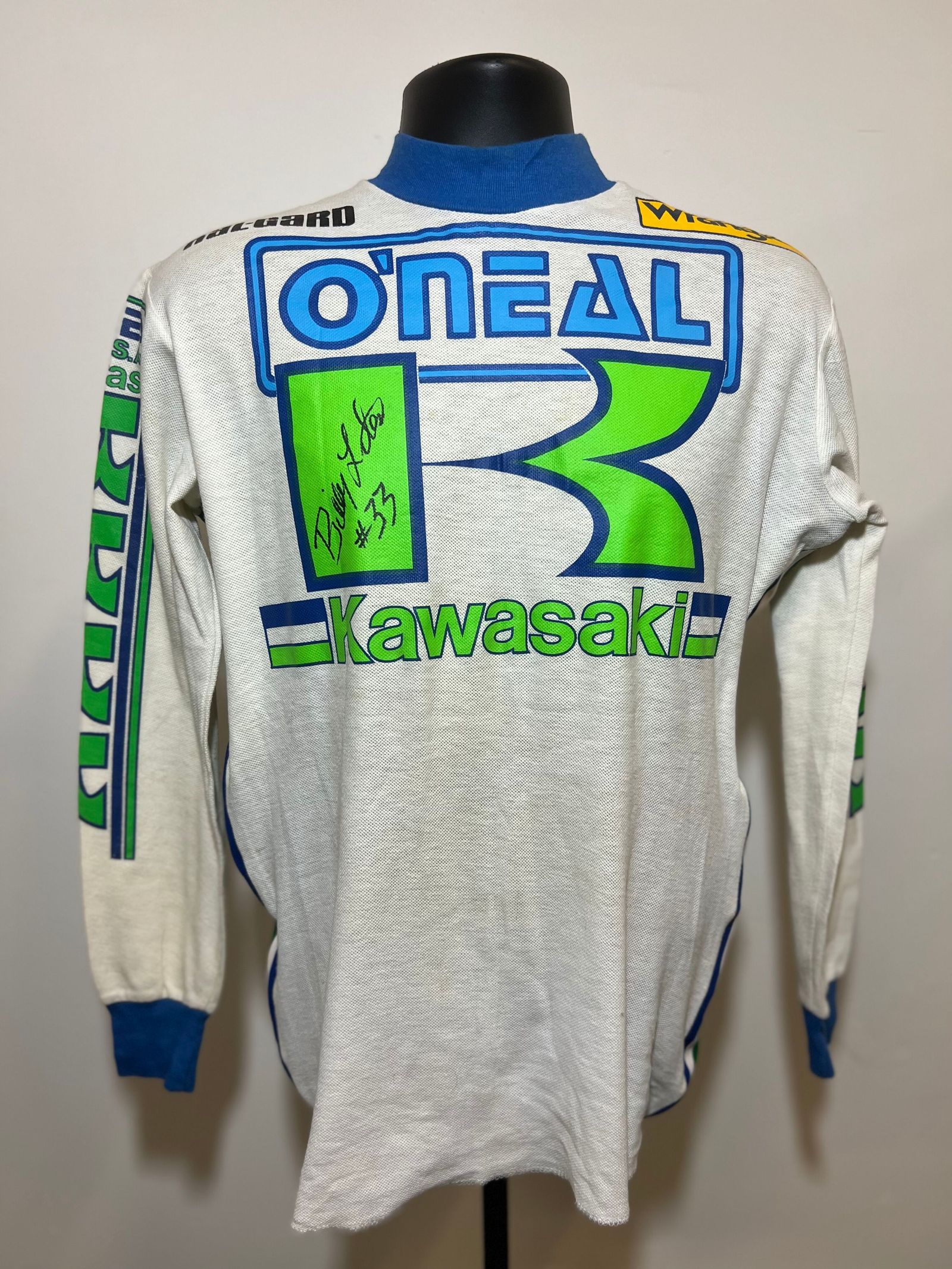 Billy Liles 1983 Autographed and Raceworn Kawasaki Jersey