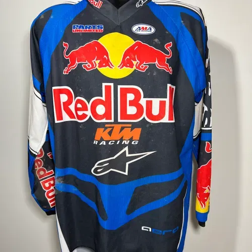 Ryan Hughes 2004 Autographed Race Worn Red Bull KTM Jersey 