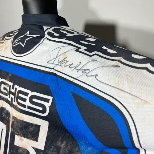 Ryan Hughes 2004 Autographed Race Worn Red Bull KTM Jersey 