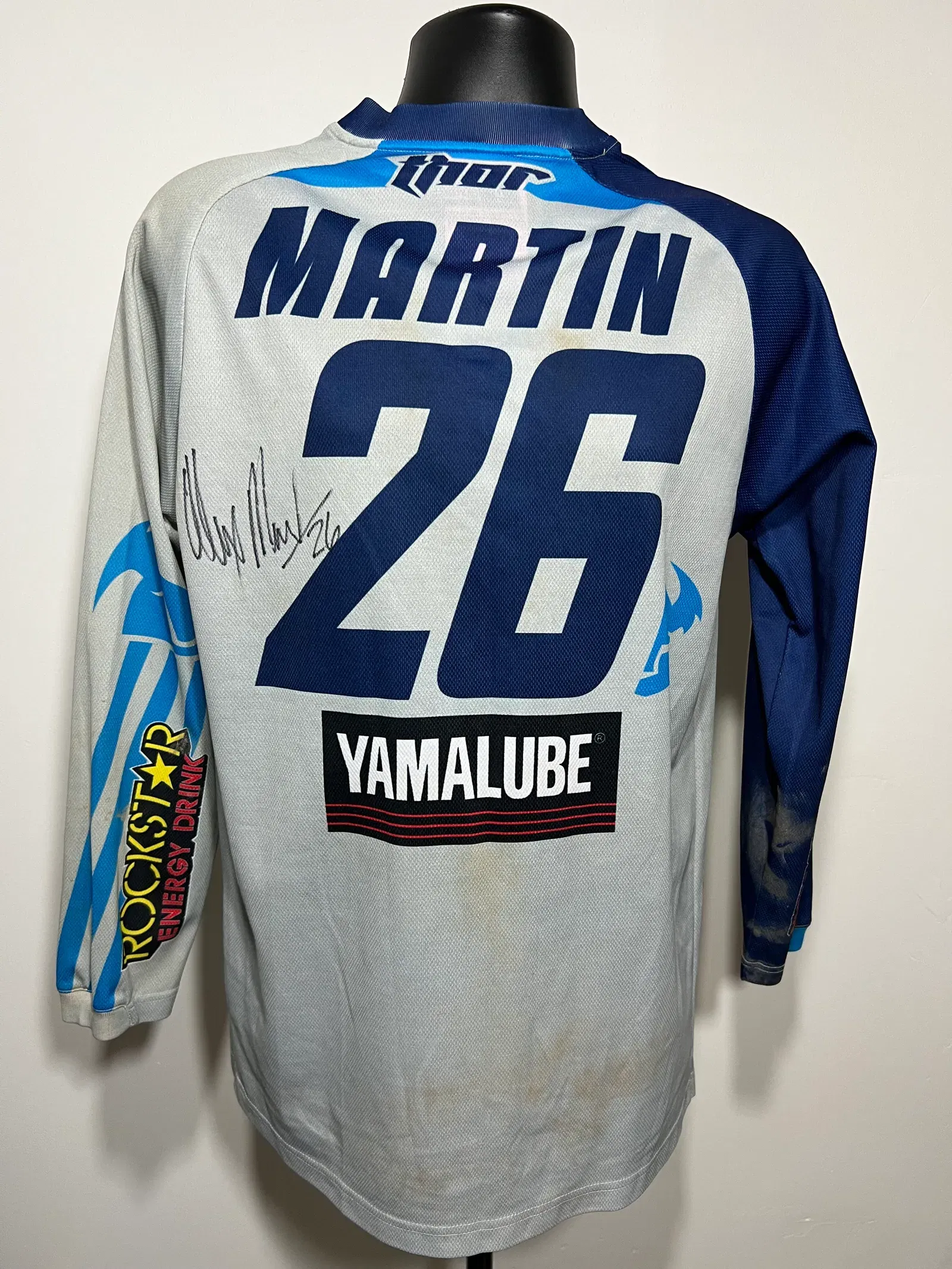 Alex Martin Autographed Race Worn Thor Yamaha Jersey