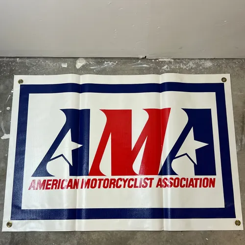AMA American Motorcyclist Association Track Banner w/ grommets