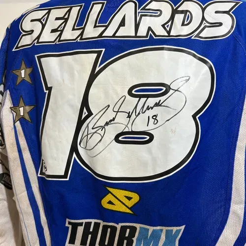 Brock Sellards 2003 Autographed Raceworn Jersey