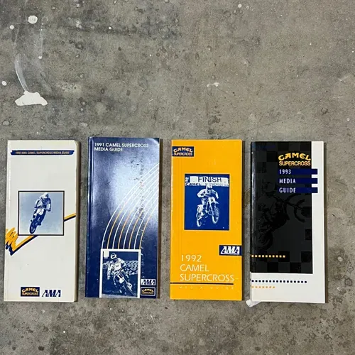 1990-1993 Offical AMA Camel Supercross Media Guide Set of 4