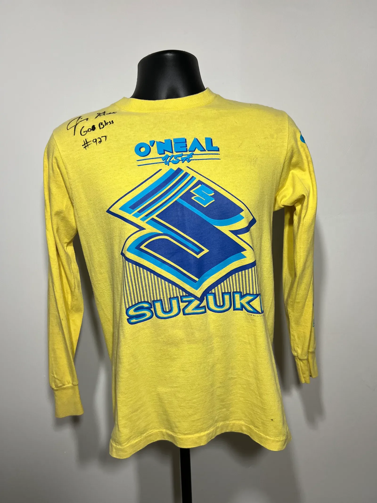 Jimmy Gaddis 1988 Race Worn Autographed O'Neal Suzuki Jersey