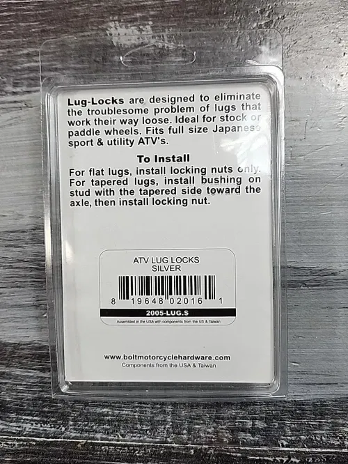 Bolt ATV Hardware Locking Lug Locks Nuts Silver 2005-LUG.S Sport & Utility