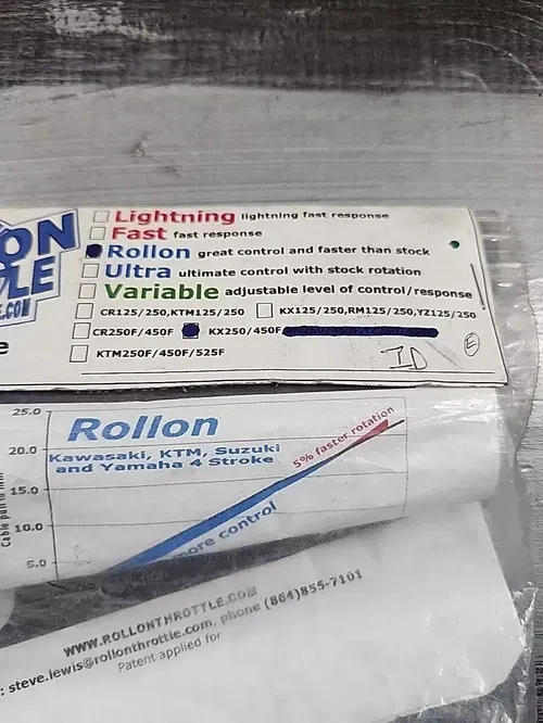 RollOn Rollon Throttle Tube Kawasaki KX 250F 450F Faster than Stock KSY4R