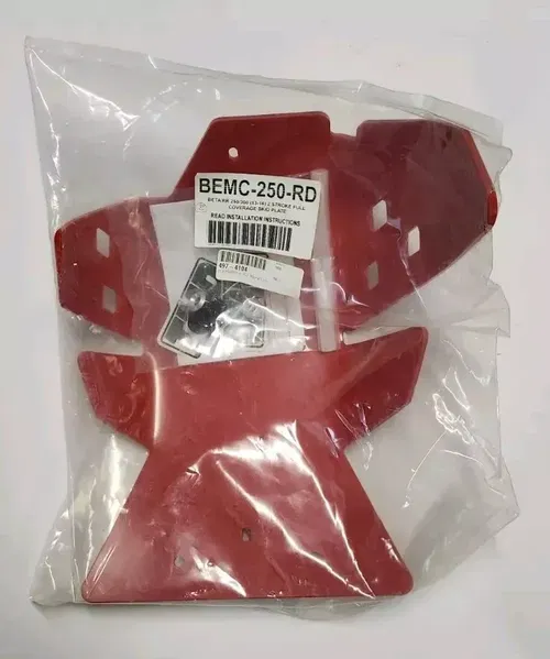 TM Designworks Plastic Skid Plate RED BETA (13-17) RR 250 / 300 Enduro BEMC-250