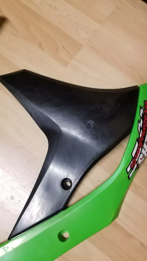 Acerbis Plastic Radiator Shrouds Number Plate 17 18 Green Black Kawasaki KX250F