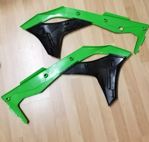 Acerbis Plastic Radiator Shrouds Number Plate 17 18 Green Black Kawasaki KX250F