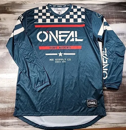 O'Neal Element Squadron Jersey Size Large Teal Motocross Dirt Bike