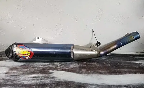FMF FACTORY 4.1 RCT TITANIUM ANODIZED Slip-On CARBON CAP 044445 Yamaha YZ450F YZ