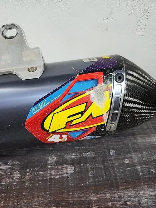 FMF FACTORY 4.1 RCT TITANIUM ANODIZED Slip-On CARBON CAP 044445 Yamaha YZ450F YZ