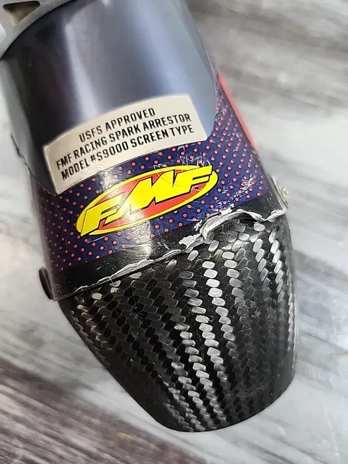 FMF FACTORY 4.1 RCT TITANIUM ANODIZED Slip-On CARBON CAP 044445 Yamaha YZ450F YZ