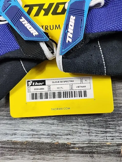 Thor 3330-4654 S8 Spectrum Gloves X-Large Navy Blue White Black XL