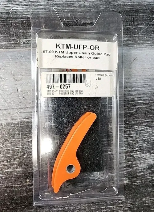 T.M. Designworks KTM-UFP-OR Upper Frame Pad Chain Guide Pad Powerlip Pad Orange