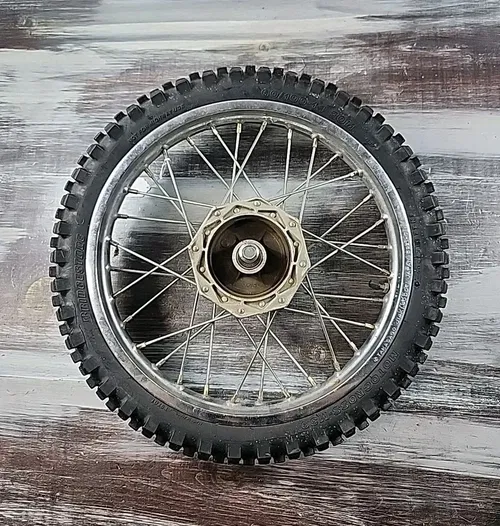 1990 - 2003 Kawasaki KX60 KX 60 Front Wheel Axle Tire 41025-1082 41034-1168