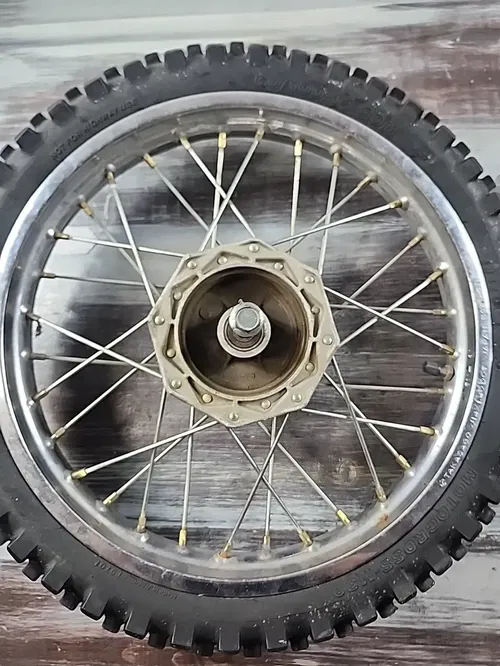 1990 - 2003 Kawasaki KX60 KX 60 Front Wheel Axle Tire 41025-1082 41034-1168
