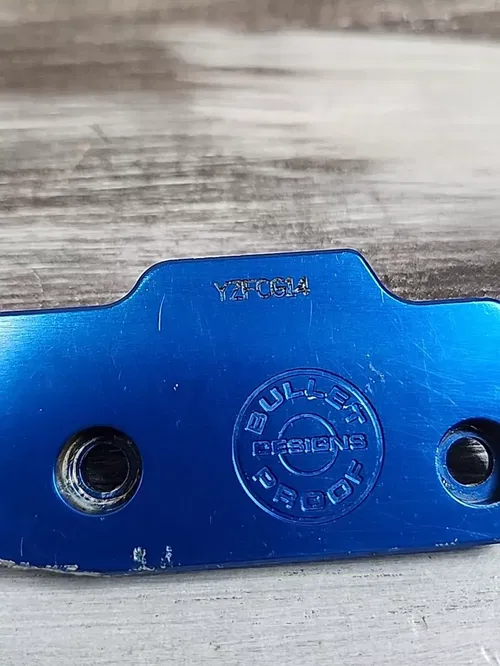 Bullet Proof Designs Chain Guide/Swingarm Guard Blue YAM-CG-14-BLU