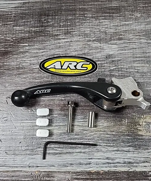 ARC Folding Aluminum Brake Power Lever Black BR-412i Kawasaki KX250F 2021-2024