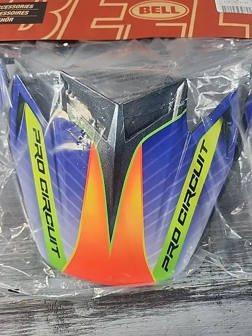 Bell Moto-9 Flex Visor Replacement Pro Circuit Replica 23 Gloss Silver/Metallic