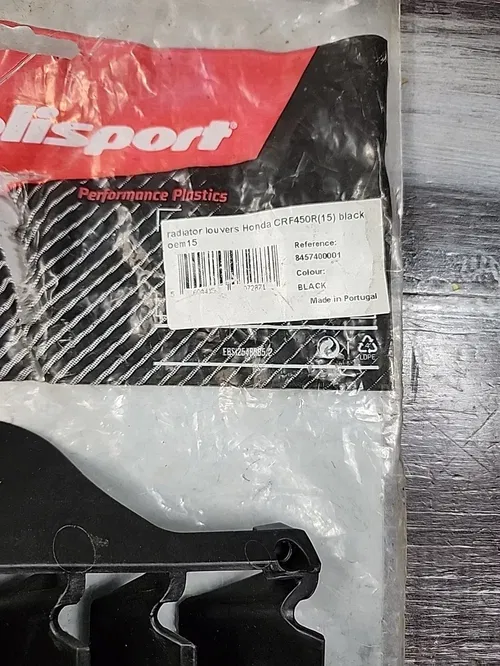 Polisport Left Side Radiator Guard Cover CRF450F Shield Black 8457400001
