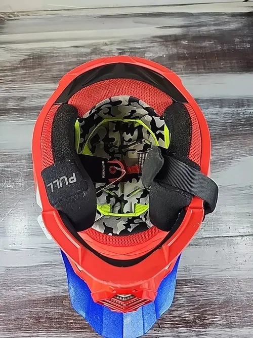 LS2 Gate Helmet Youth Large Red White Blue Flag American Moto Offroad