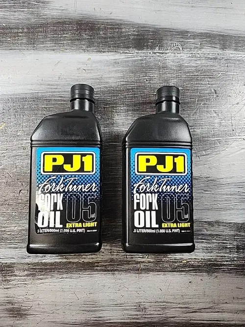 PJ1 Fork Tuner Fork Oil 05 wt. Extra Light .5 Liter 500 ml 2-05W Quantity 2
