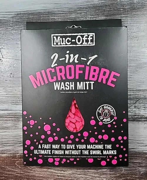 Muc-Off 2-In-1 Microfibre Wash Mitt 20411 Motorcycle Dirt Bike Clean