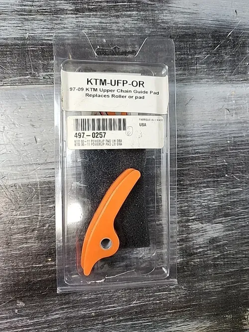 T.M. Designworks KTM-UFP-OR Upper Frame Pad Chain Guide Pad Powerlip Pad Orange