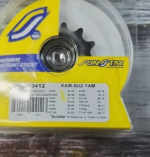 Sunstar 10412 Counter Shaft Front Sprocket 420 Chain 12T Kawasaki Suzuki Yamaha