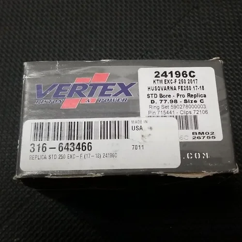 Vertex 24196C Piston Kit - Standard Bore 77.98mm, KTM EXC-F 