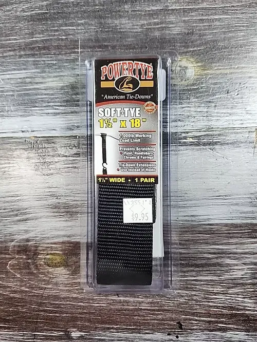 Powertye Soft-Tye Tiedown 1.5" X 18" Black 29-1076