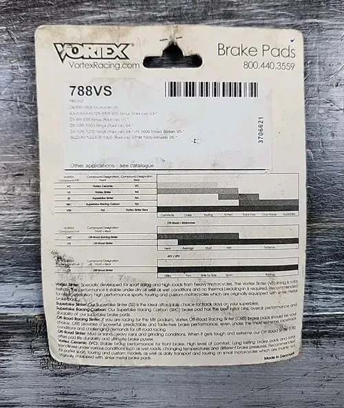 Vortex Sinter Street Front Brake Pads NOS 788VS Kawasaki Ninja Suzuki GSX-R