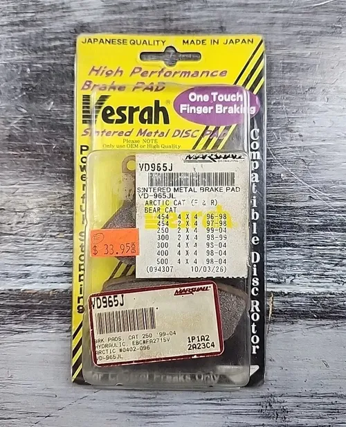 Vesrah Sintered Brake Pads VD-965JL NOS Arctic Cat VD965J