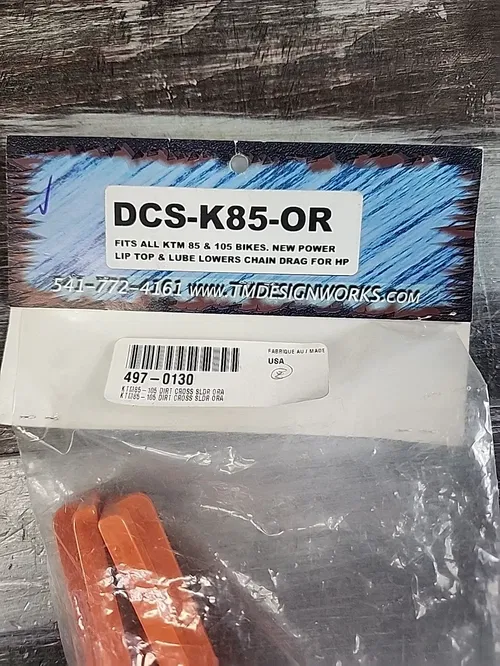 T.M. Designworks Chain Slider Dirt Cross Slider KTM 85 SX Orange DCS-K85-OR TC85