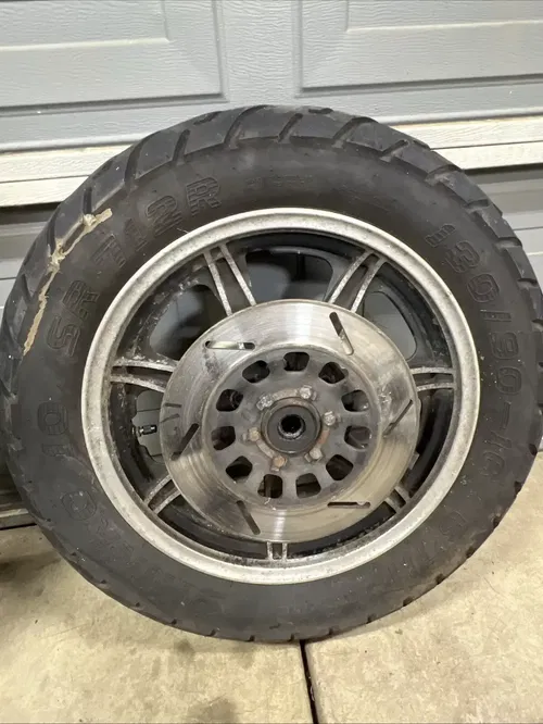 1981 yamaha 850 special rear Wheel Rim Tire Hub / Complete Wheel Assembly