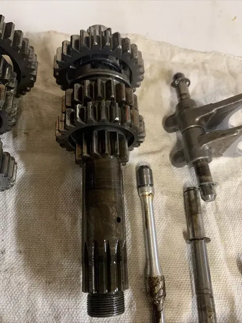 1977 yamaha yz400 transmission gear shift fork set