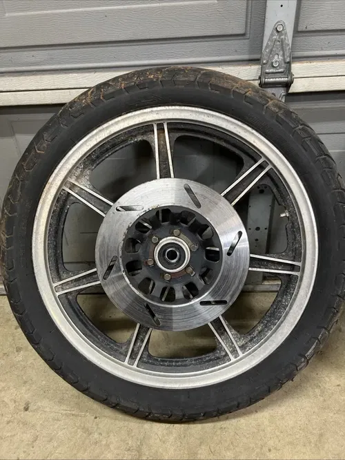 1981 yamaha 850 special Front Wheel Rim Hub / Complete Wheel Assembly