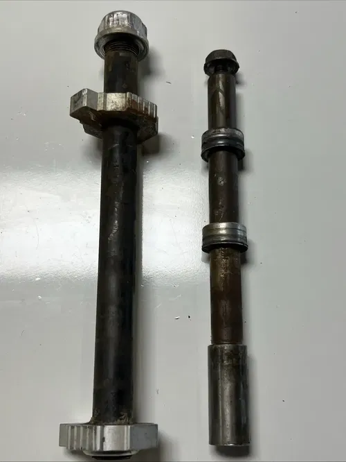 2009 ktm 105 sx Front Rear Wheel Axle Bolts / Axle