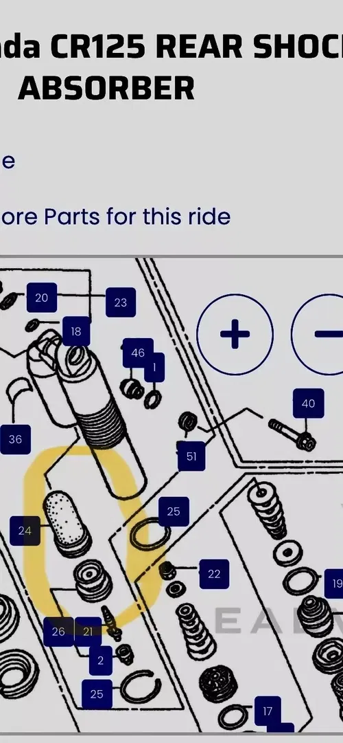 1998 honda cr125r Shock Absorber