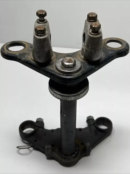 1981 Kawasaki Kd80m Triple Clamp Tree / Handlebar Clamp