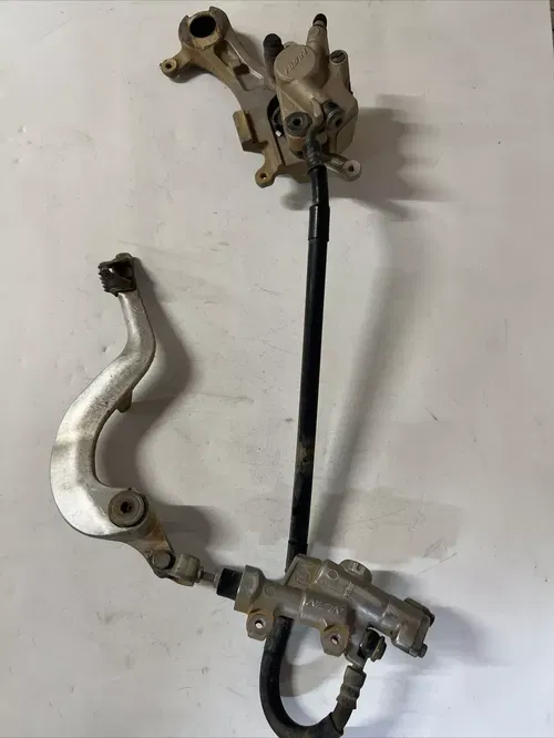 2008 yamaha Yz450f rear brake caliper hose master pedal 4
