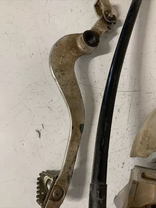 2005 honda crf250r rear brake caliper master pedal hose 2