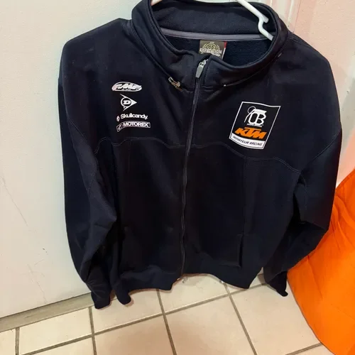  KTM Orange Brigade Team Issued Pull Over Jacket. New Washed Once. Medium. 