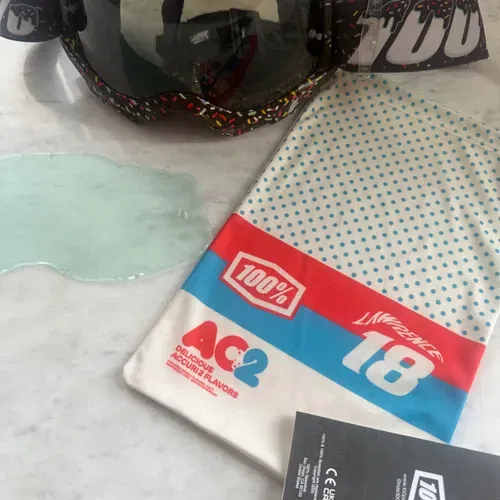 RARE 100% Accuri 2 Jett Lawrence Sprinkles Donut Goggles 