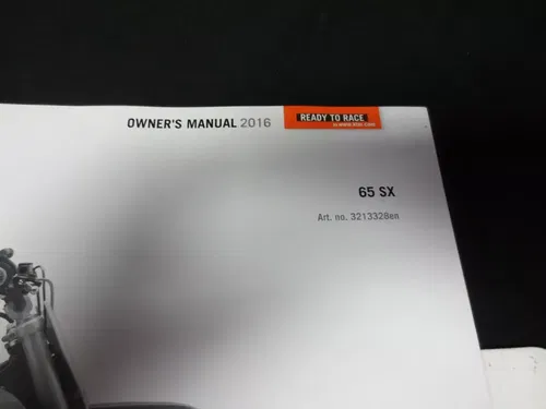 2016 KTM 65 SX OWNER'S MANUAL 3213328