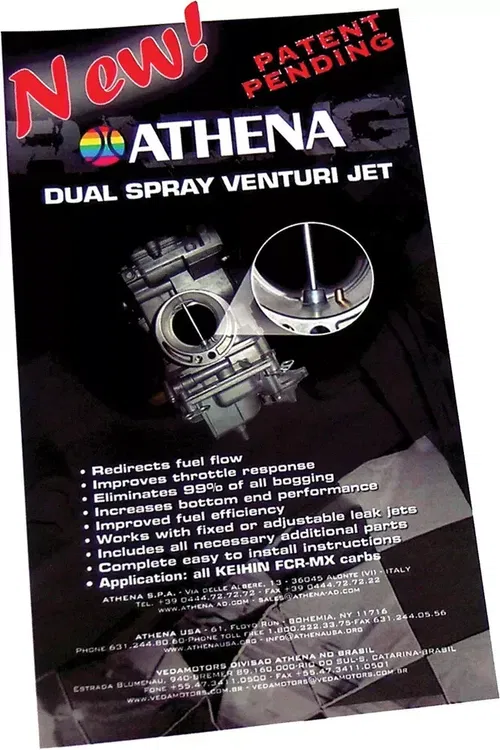 Athena P400000180002 Dual Spray Venturi Jet Kit for Keihin FCR-MX Carburetors