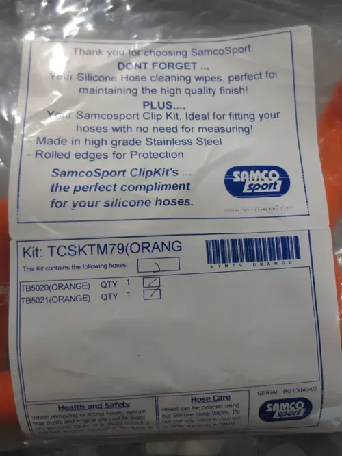 KTM 250 SX-F RADIATOR HOSE KIT ORG FACTORY EDITION SAMCO